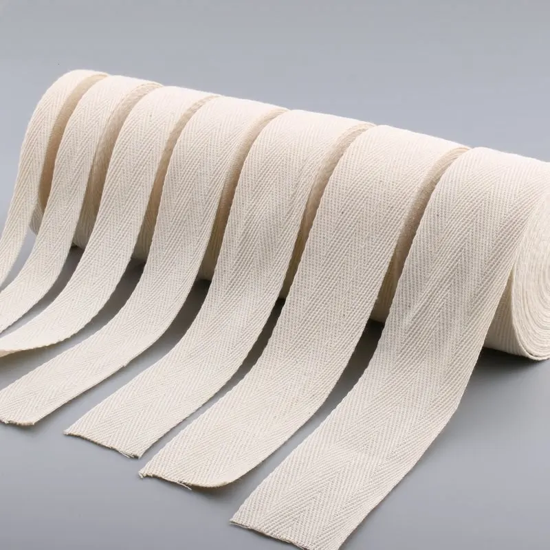 Cotton herringbone webbing tape roll