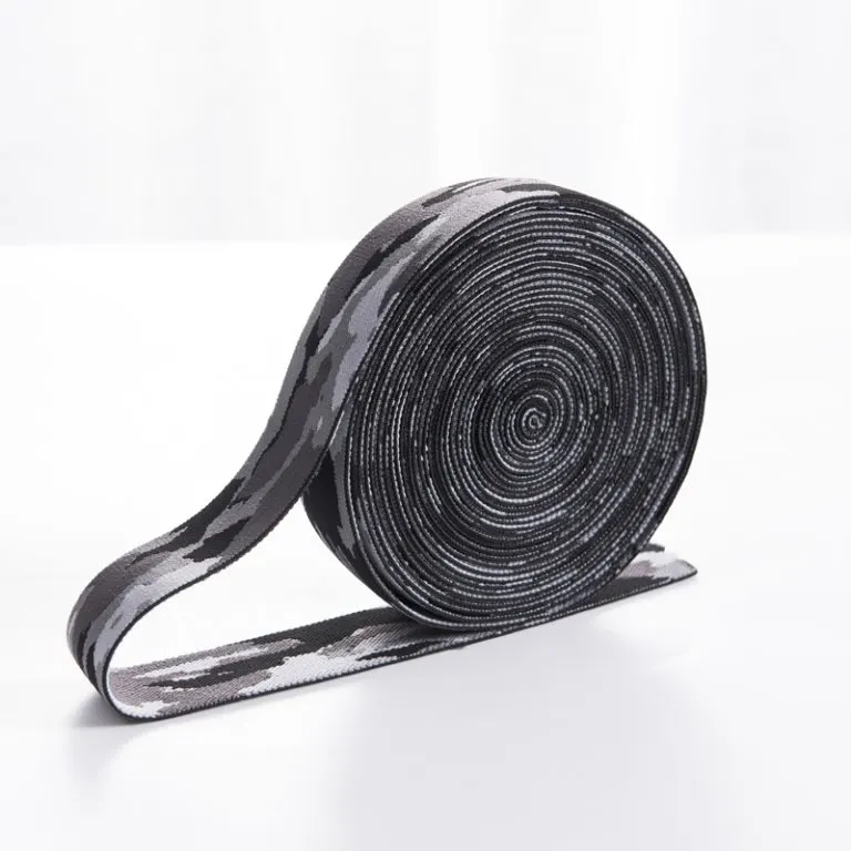 Camouflage jacquard elastic band full view