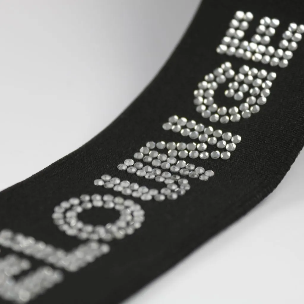 Hot-Fix Rhinestone Elastic Band for Women’s Apparel