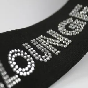 Hot-Fix Rhinestone Elastic Band for Women’s Apparel