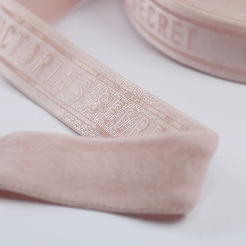 Pink transparent silicone elastic band with non-slip printed surface