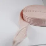 Pink Transparent Silicone Non-Slip Printed Elastic Band