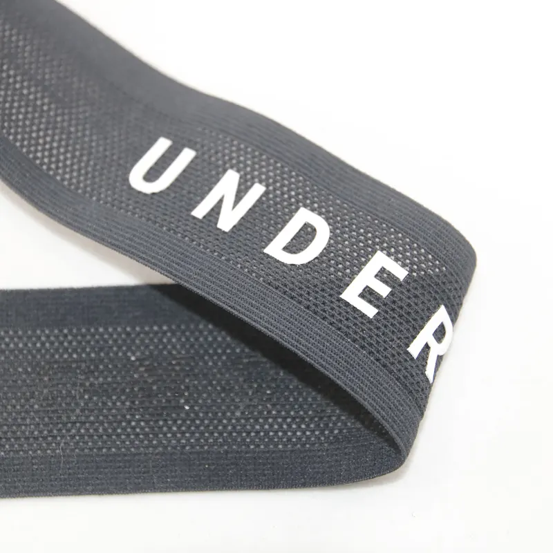 Elastic band sample with printed logo