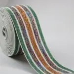 Striped Metallic Elastic Band