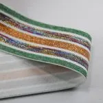 Striped Metallic Elastic Band