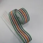 Striped Metallic Elastic Band