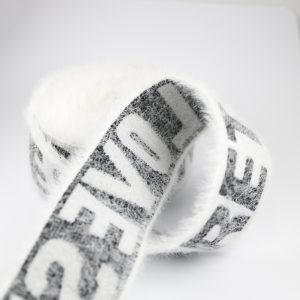 Suede Jacquard Elastic Band with Imitation Mink Velvet Effect – Soft, Skin-Friendly