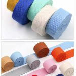 Pearl Pattern Polyester-Cotton Webbing for Handbags – 1.3mm Thick, 100 Stock Colors, 20-50mm Widths