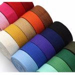 Pearl Pattern Polyester-Cotton Webbing for Handbags – 1.3mm Thick, 100 Stock Colors, 20-50mm Widths