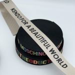 Custom Imitation Nylon Jacquard Webbing with Nylon-Like Appearance, 50% Lower Cost Than Nylon, High Tensile Strength and High Color Fastness