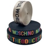 Custom Imitation Nylon Jacquard Webbing with Nylon-Like Appearance, 50% Lower Cost Than Nylon, High Tensile Strength and High Color Fastness